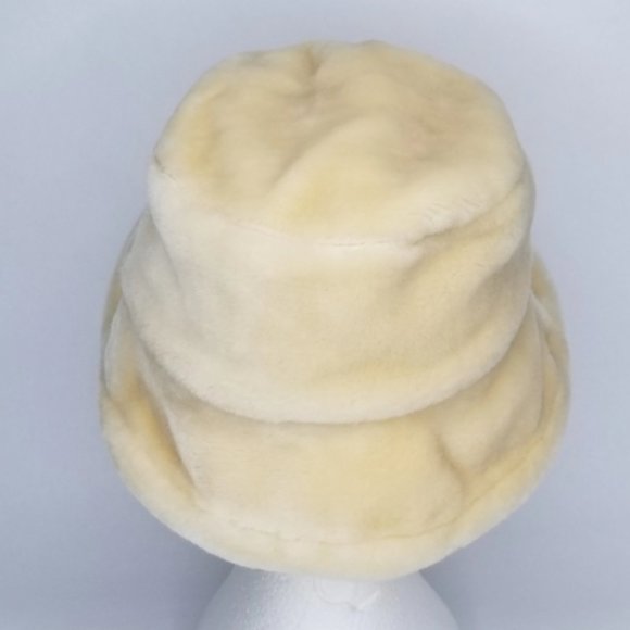 Vintage Teddy Bear Fuzzy Winter Hat/Bucket Hat Kids Youth Size Small 90s - Picture 4 of 8